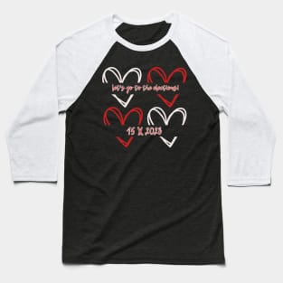 Let's Go to the Elections! Four red and white hearts symbolizing Polish national colors Baseball T-Shirt